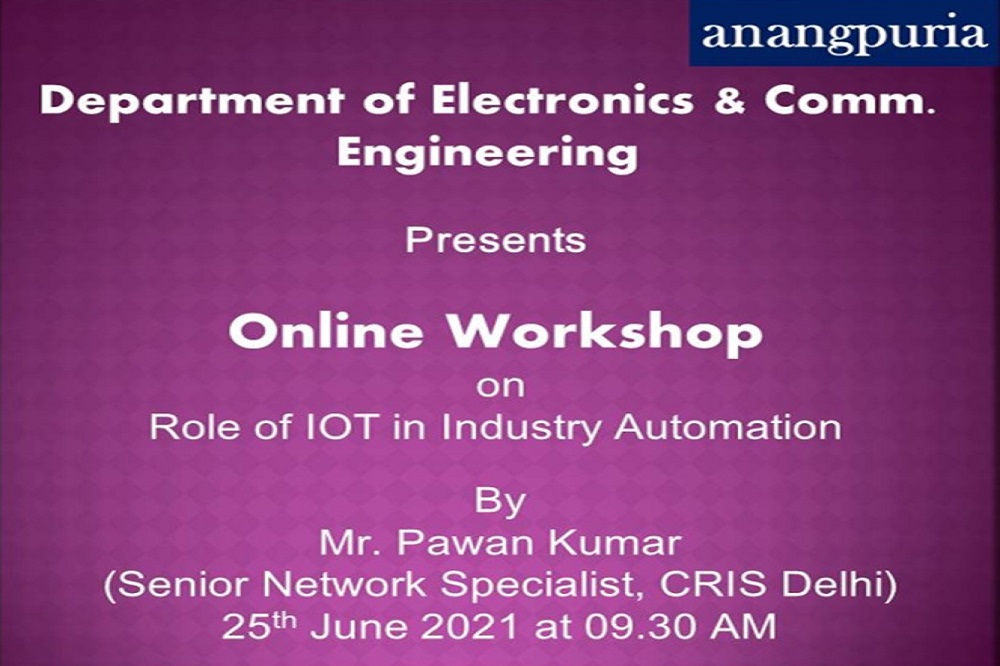Online Workshop on Role of IoT in Industry Automation